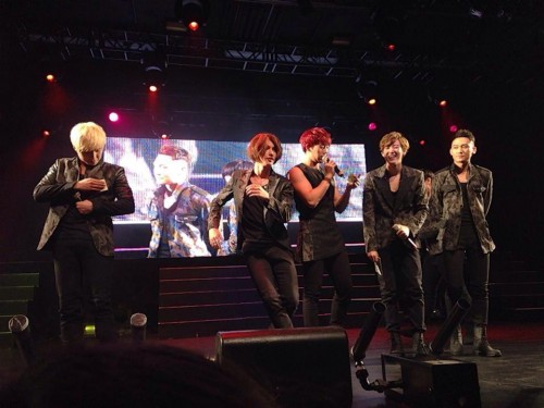 Ukiss on stage in NYC